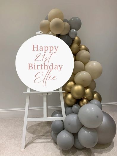 60cm 50cm 40cm Direct PRINT, Wedding Event,BalloonArchSign, Birthday Sign, Prom, Event, Hanging Circle, Marquee Sign, 5mm foamex OUTDOOR USE