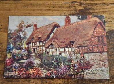 Old Postcard Anne Hathaway's Cottage, Stratford-upon-Avon, England - free standard postage