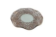 Vintage Glass Plate Hand Painted Gold Glass 12cm / 5 inches