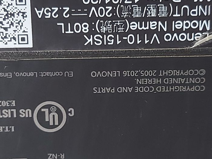 Lenovo  V110-15ISK, Model 80TL, 15.6 inch Laptop, Intel Core i3-6006U CPU, 2.00GHz, windows 10, 4GB Ram, 675GB HDD, Microsoft Edge, Chrome