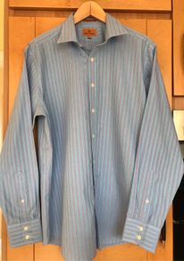 Size 17 Mens Striped Shirt by Simon Carter