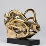 Wild Pig Skull (30cm) - Polished Bronze Image 4
