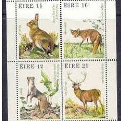 1980 Ireland Fauna & Flora Wildlife Commemorative Stamps Miniature Sheet Mint Never Hinged (MNH)