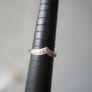 Vintage 9c Gold 375 Diamond Chevron Ring 1,5g Image 7