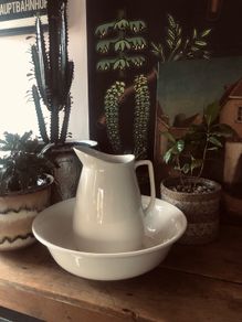 Pitcher and washbasin