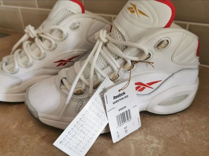 Reebok Classics Question Mid GX0230 White Red 6 Limited New Size EUR40.5 US8 UK7