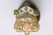Vintage Irish Ancient Order Of Hibernian Enamel Badge