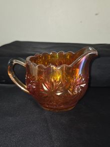 Marigold Carnival Glass Creamer