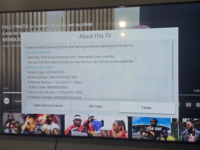 Samsung Ue65nu7020 64.5" Tv