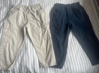 2 pairs of next pull on chino style trousers like new price is for both pairs together navy and cream