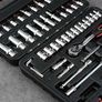 NEW SALE | 53-Piece 1/4" Socket Set,Driver Bits Metric Tool Set,72 Teeth Quick Release Ratchet Wrench Set with Flexible Extension Rods,S2 Screwdriver Bit,CRV Sockets/Deep Sockets,Tool for Car Bicycle Repair&DIY Image 2