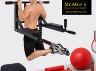 main image for ad Pull Up Bar Wall Mounted Dip Station Home Gym Equipment Heavy Duty