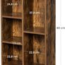 Bookcase with 5 compartments  bookcase with 5 compartments, bookcase, display shelf, 50 x 80 x 24 cm Image 4