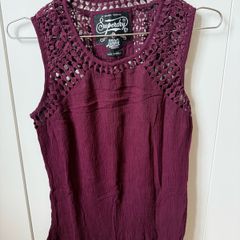 Superdry women ladies sleeveless shirt, tank top, mint condition