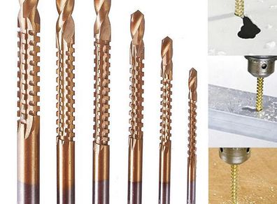 6pcs HSS Milling Drill Bits Set