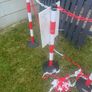 Red and White Safety Bollards Image 4