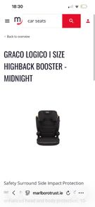 high back booster car seat