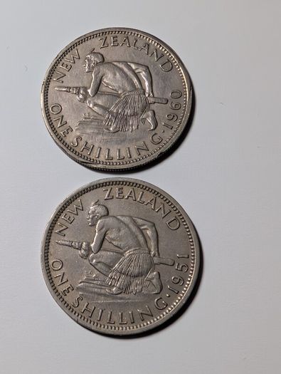 New Zealand Shillings x2