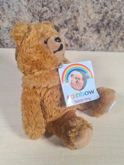 Rainbow BUNGLE soft toy teddy plush bean toy beanie Tagged vintage