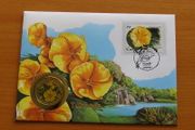 Cuba Coin stamp cover Marilope Turnera ulmifolia flower 1997