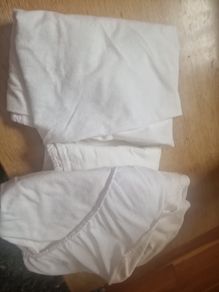 cot bed waterproof mattress  protector  and 2 fitted sheets