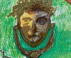 Original Art Framed Roman Art Roman Door Knocker Interior Design Art contemporary Irish Art abstract painting