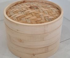 Bamboo steamer 2 tier 26cm diameter