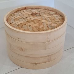 Bamboo steamer 2 tier 26cm diameter