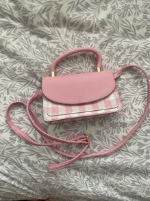 pink gingham bag