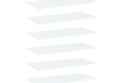 Bookshelf Boards 8 pcs White 80x50x1.5 cm Chipboard