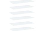 Bookshelf Boards 8 pcs White 80x50x1.5 cm Chipboard