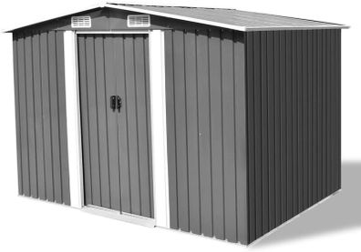 Metal Garden Shed with Metal Foundation 8.5 x 6.7 x 5.9 ft
