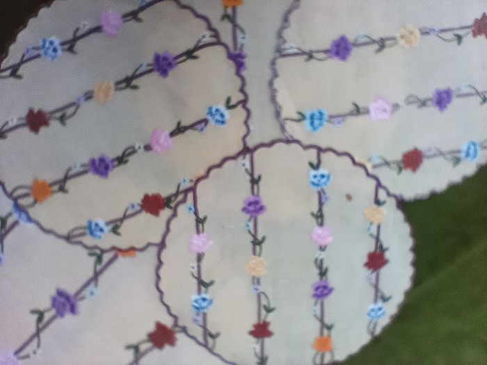 vintage hand embroidered, table mats and coasters