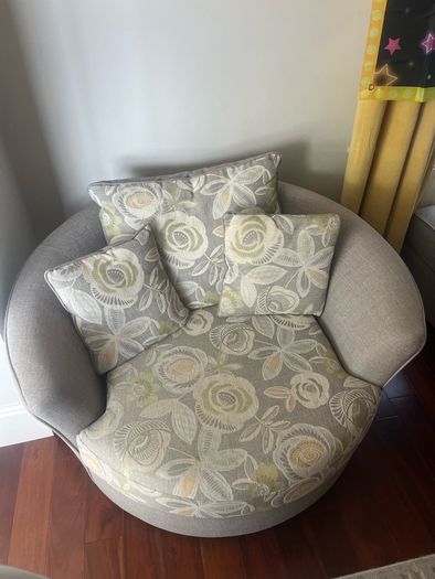 Swivel  Grey Chair