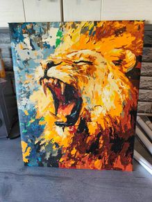 Lion painting