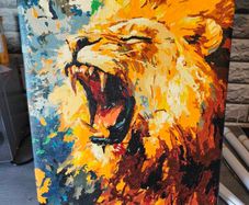 Lion painting