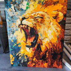 Lion painting
