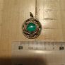 sterling silver pendant with malahite stone Image 2