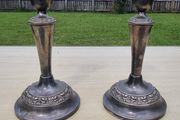 Silver-plated Ianthe candlesticks