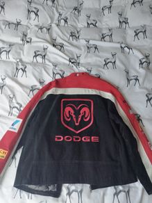 Original Vintage Nascar Racing Leather Jacket Dodge McDonalds