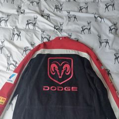 Original Vintage Nascar Racing Leather Jacket Dodge McDonalds
