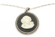 Signed Sterling Silver Wedgwood Necklace, London 1973