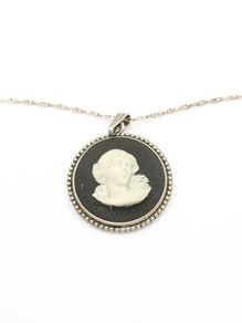 Signed Sterling Silver Wedgwood Necklace, London 1973