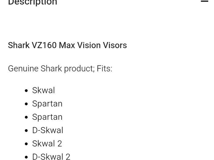 Brand New SHARK Anti-Scratch Visor Shield