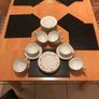 Rare & discontinued handcrafted Zylstra Select Fine China Autumn Gold Tea Set Image 2