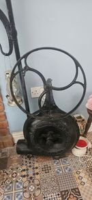 Antique Fire blower with attached crane