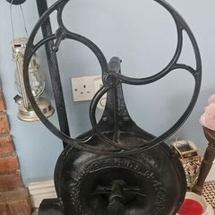Antique Fire blower with attached crane