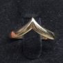 Vintage 9ct Gold Modernist V Ring | Birmingham Hallmarked | Size 54 Image 6