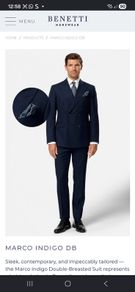3 Piece Mans Suit: Benetti Menswear
