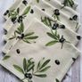 Table  runner ''Olives'' Matching napkins. Image 6